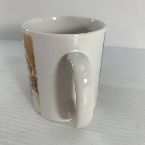 Tams Made in England Shakespears Globe Souvenir Mug 10 oz Coffee Tea White Brown - Picture 3 of 8